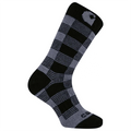 Carhartt WA516 Womens Thermal Plaid Crew Sock BLUE MEDIUM