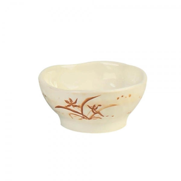 Gold Orchid Melamine Dish Saucer 59ml - 12 Pack
