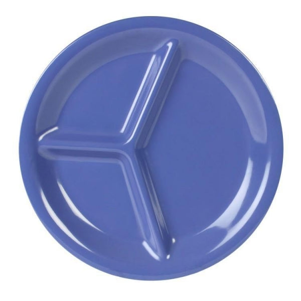 3 Compartment 260mm Purple Melamine Plates - Pack Of 12 Default Title