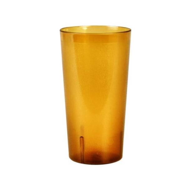 Tall Pebbled Amber Plastic Tumbler 945ml - Pack of 12 Amber