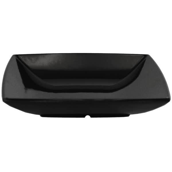 Classic Square Melamine Black Salad Bowl 215mm x 215mm - Pack of12 Default Title
