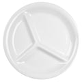 3 Compartment 26cm White Melamine Plates - Pack of 12 Default Title