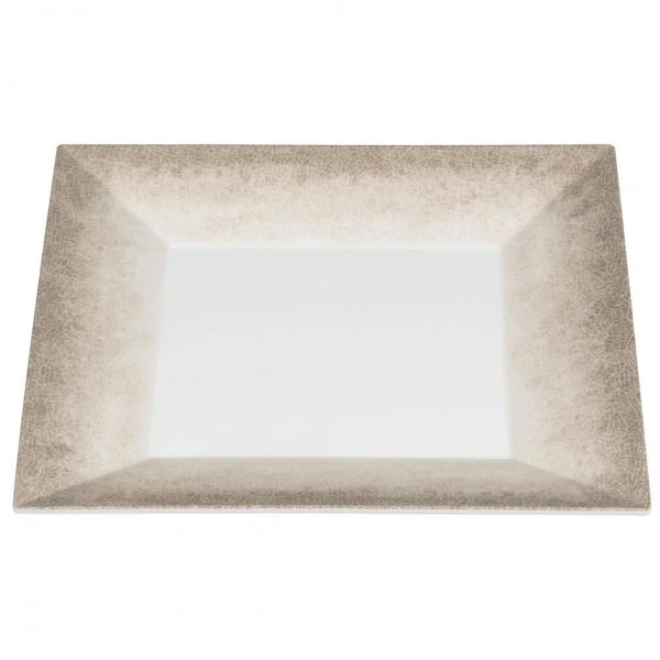 Jazz Square Melamine Plates 355mm (14") with Crackle Finished Border