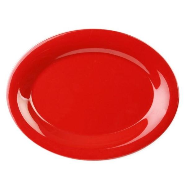 Pure Red Oval Platter 305mm x 230mm (9.05 inches) - Pack Of 12 Default Title
