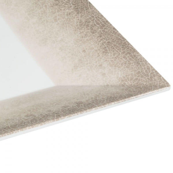 Jazz Square Melamine Plates 150mm (6'') with Crackle Finished Border