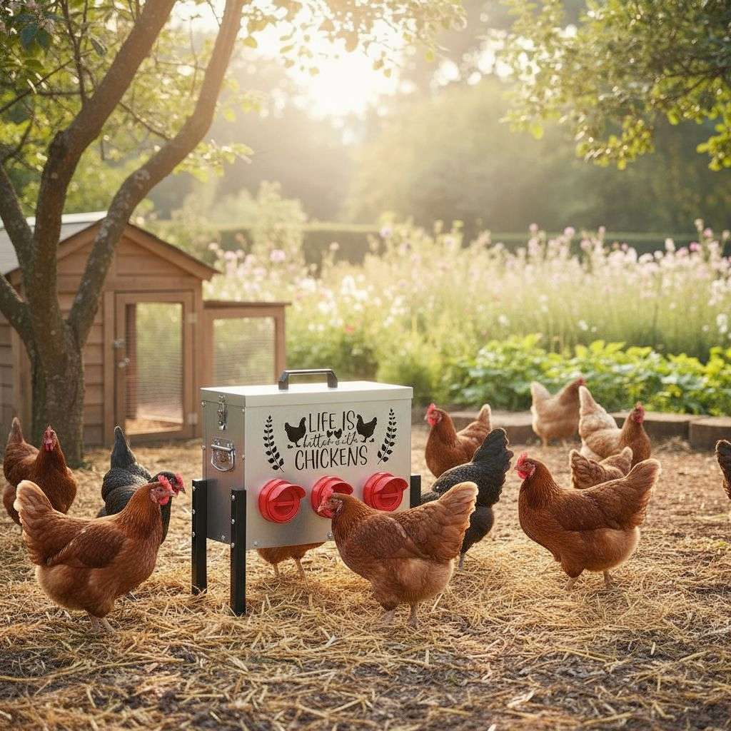 Metal Chicken Feeder – Stylish, Durable & Convenient