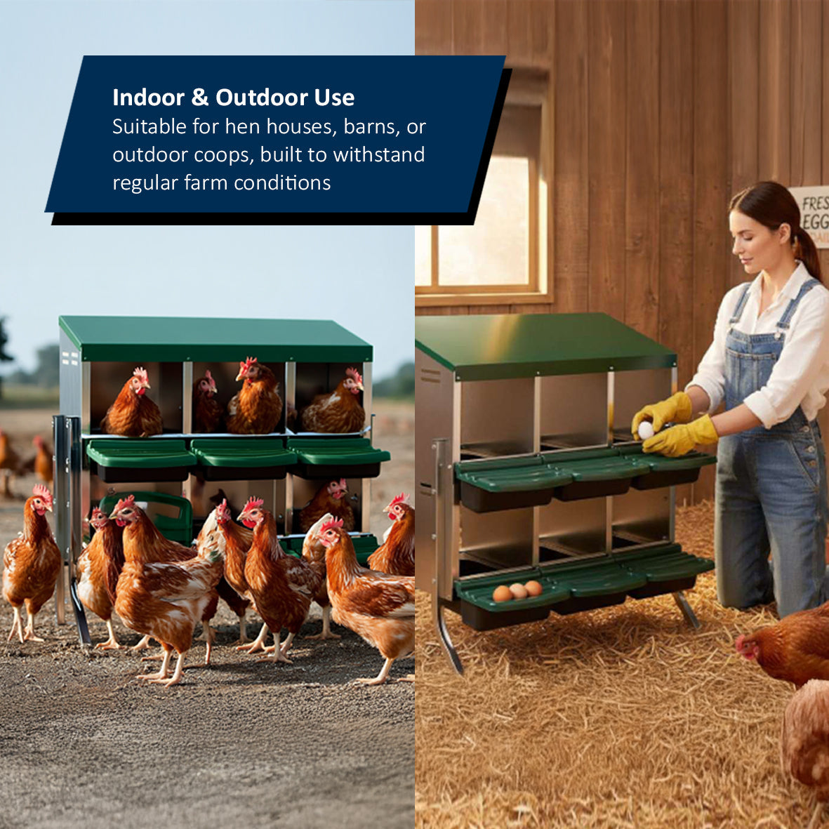Metal Chicken Nesting Boxes – Sturdy, Hygienic & Organised
