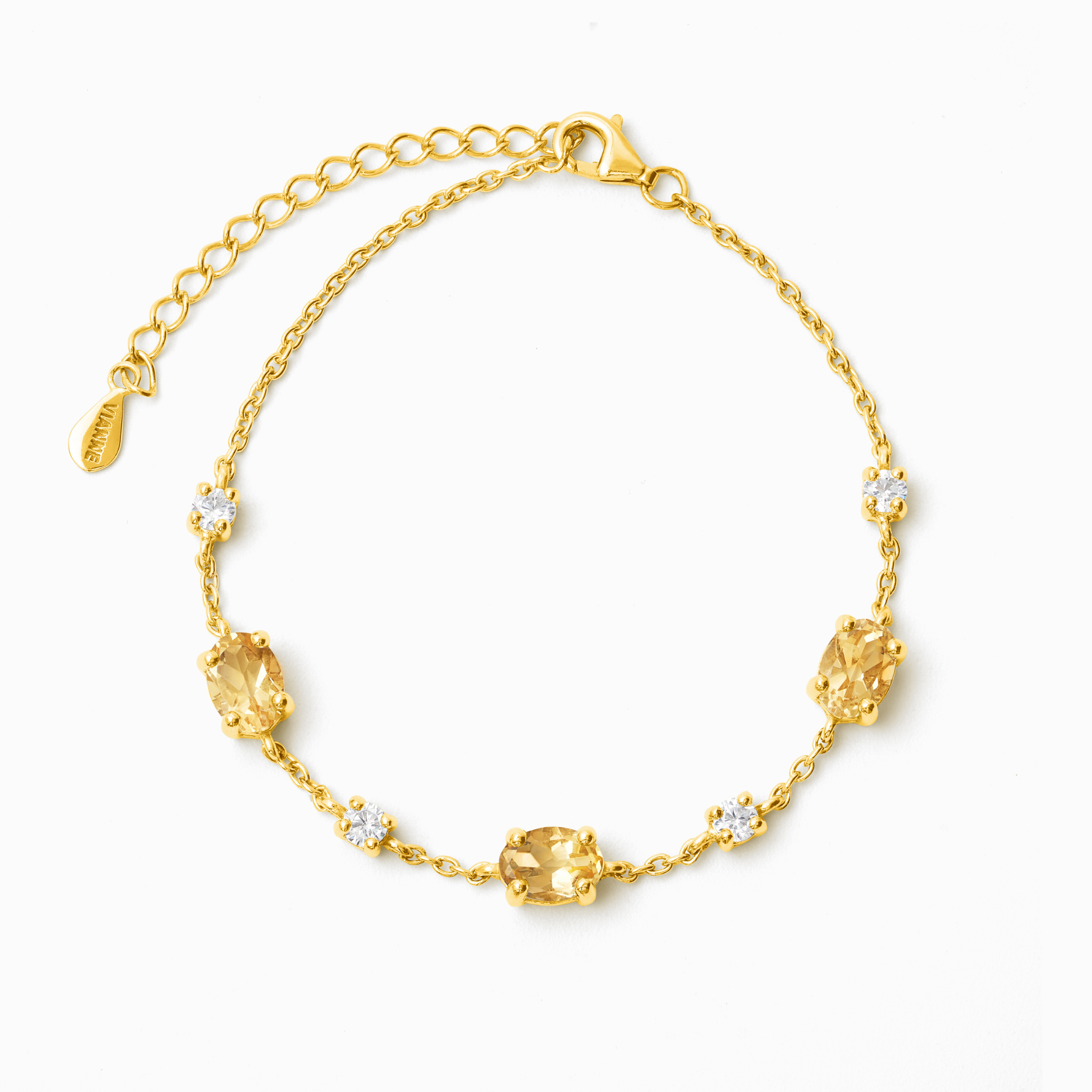 Citrine Bracelet in 18k Gold Vermeil