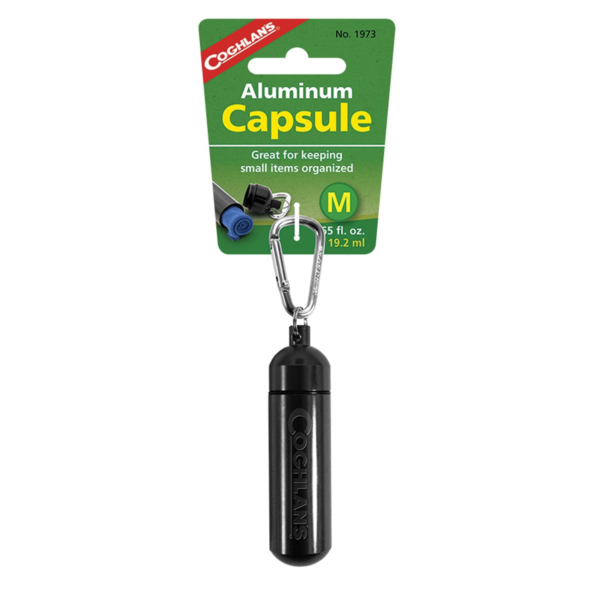 Coghlans Aluminum Capsule with biner (Various Sizes)