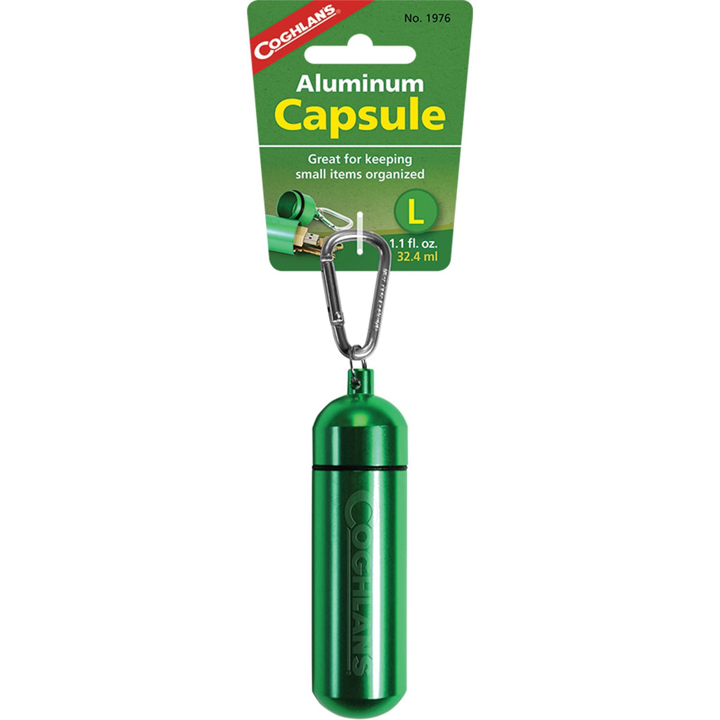Coghlans Aluminum Capsule with biner (Various Sizes)