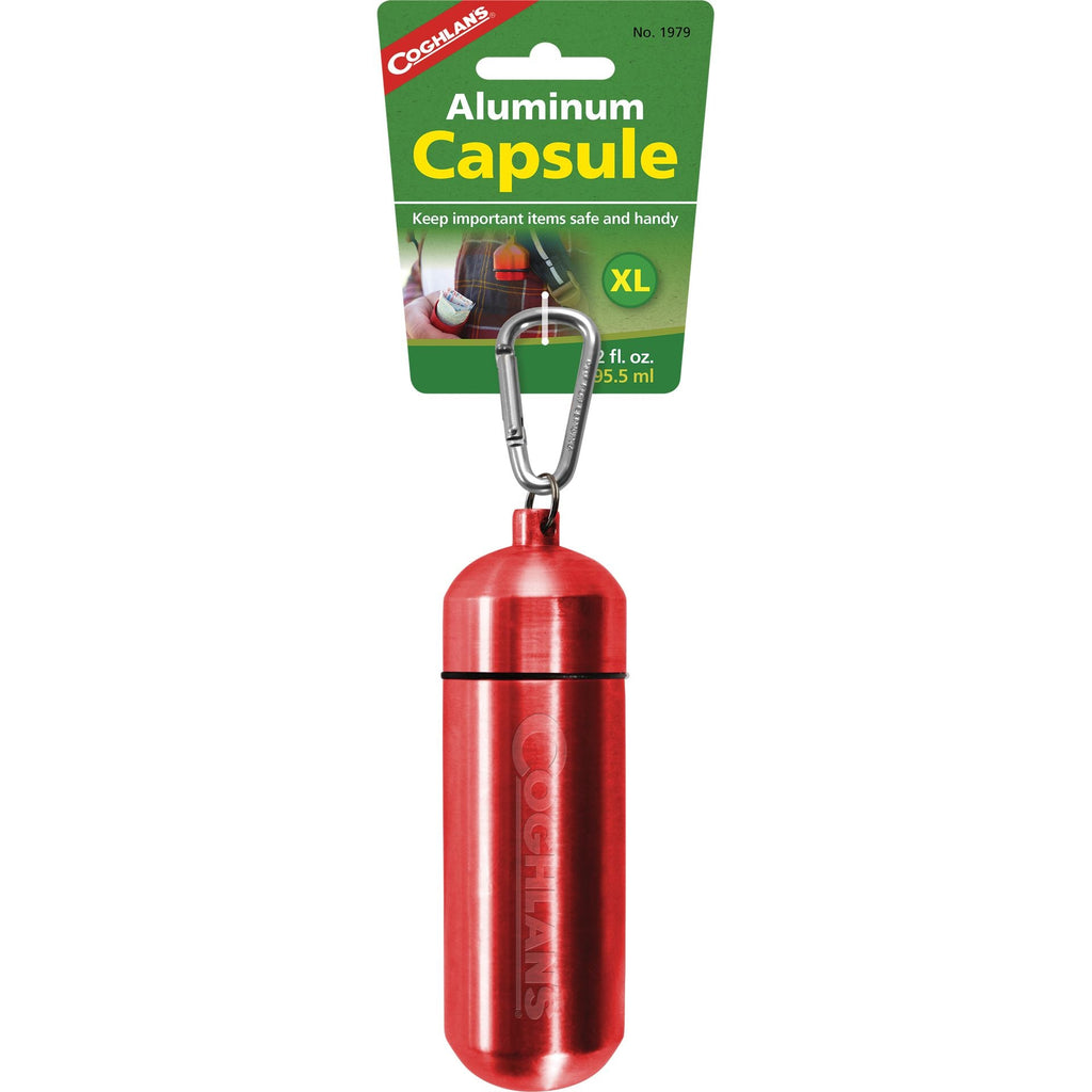 Coghlans Aluminum Capsule with biner (Various Sizes)