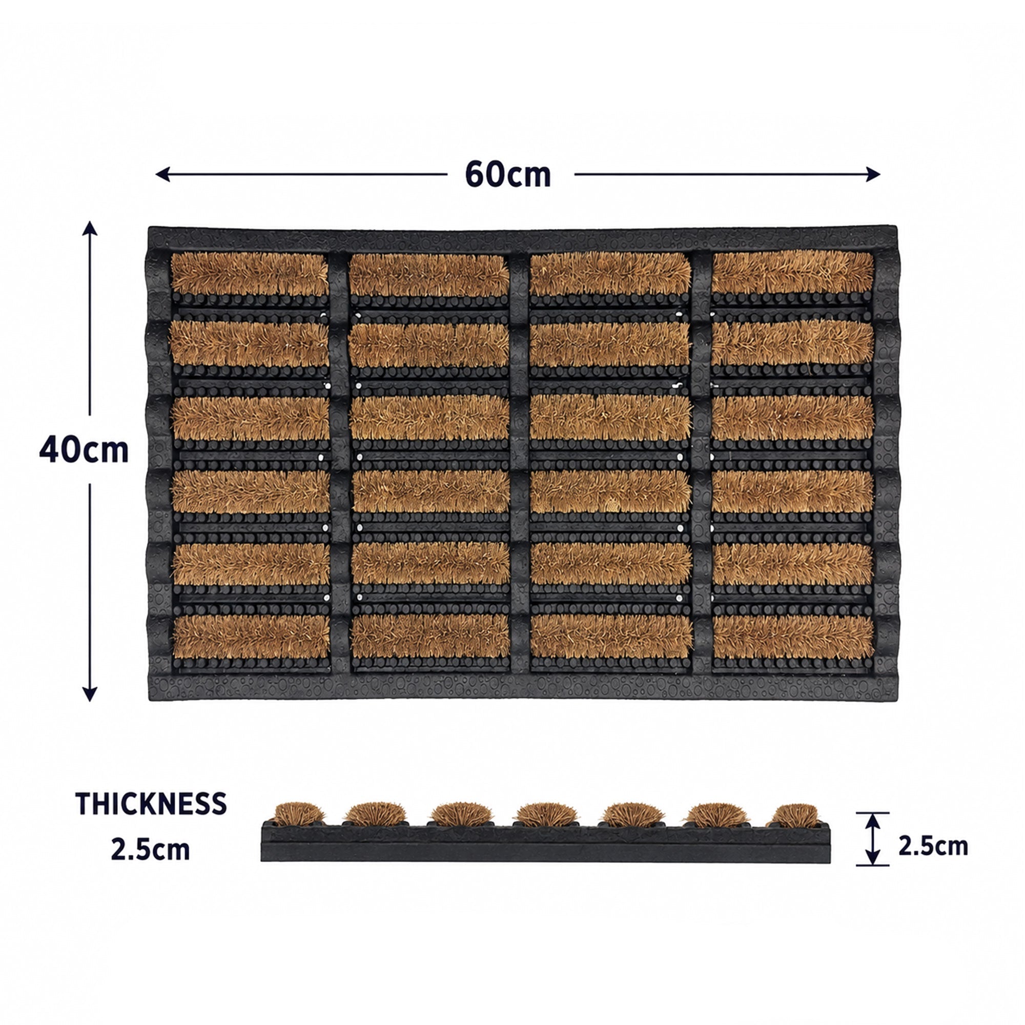 Rubber and Coir Scraper Doormat