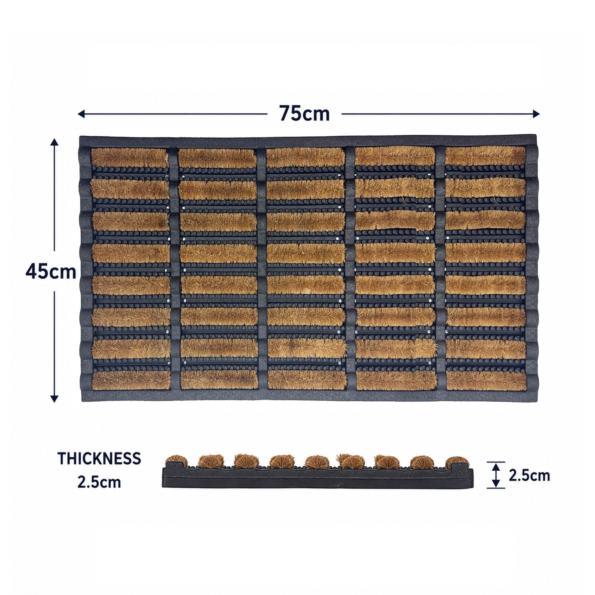 Rubber and Coir Scraper Doormat