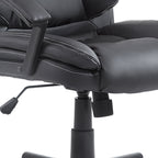 Office Chair, Computer Desk Chair, Mid Back Executive Chair with Adjustable Height and Swivel Rolling Wheels for Home Study, Black