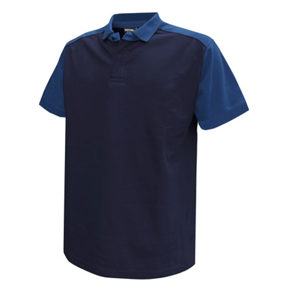 DASSY Cesar 710004 Two Tone Polo Work Shirt Various Colours NAVY ROYAL BLUE