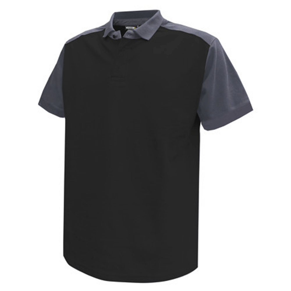 DASSY Cesar 710004 Two Tone Polo Work Shirt Various Colours BLACK CEMENT GREY