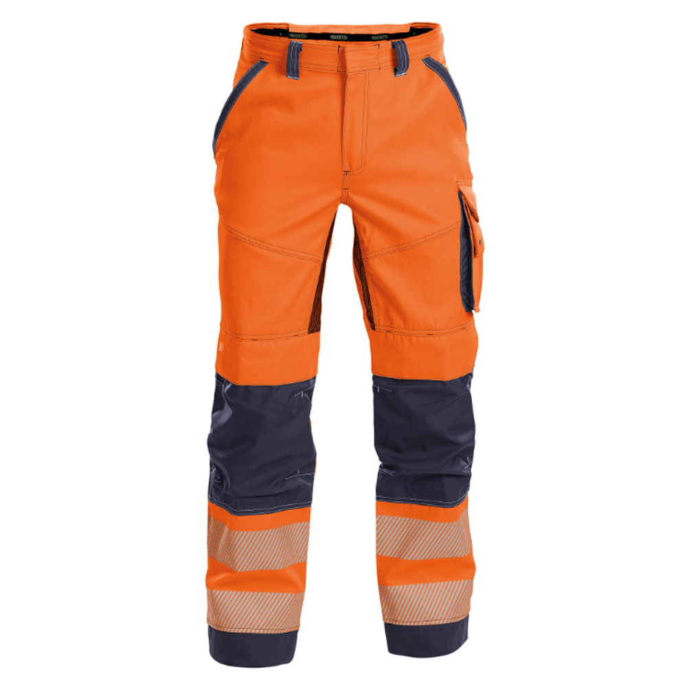 DASSY Odessa 200984 Hi-Vis Kneepad Multi-Pocket Trousers Orange 31" Waist, 30" Short Leg