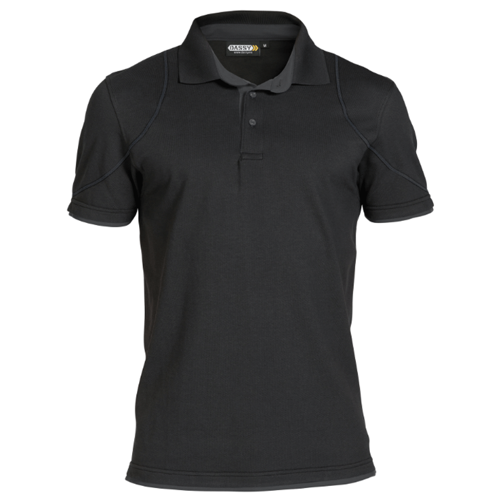 DASSY Orbital 710011 Polo Shirt Various Colours BLACK ANTHRACITE GREY