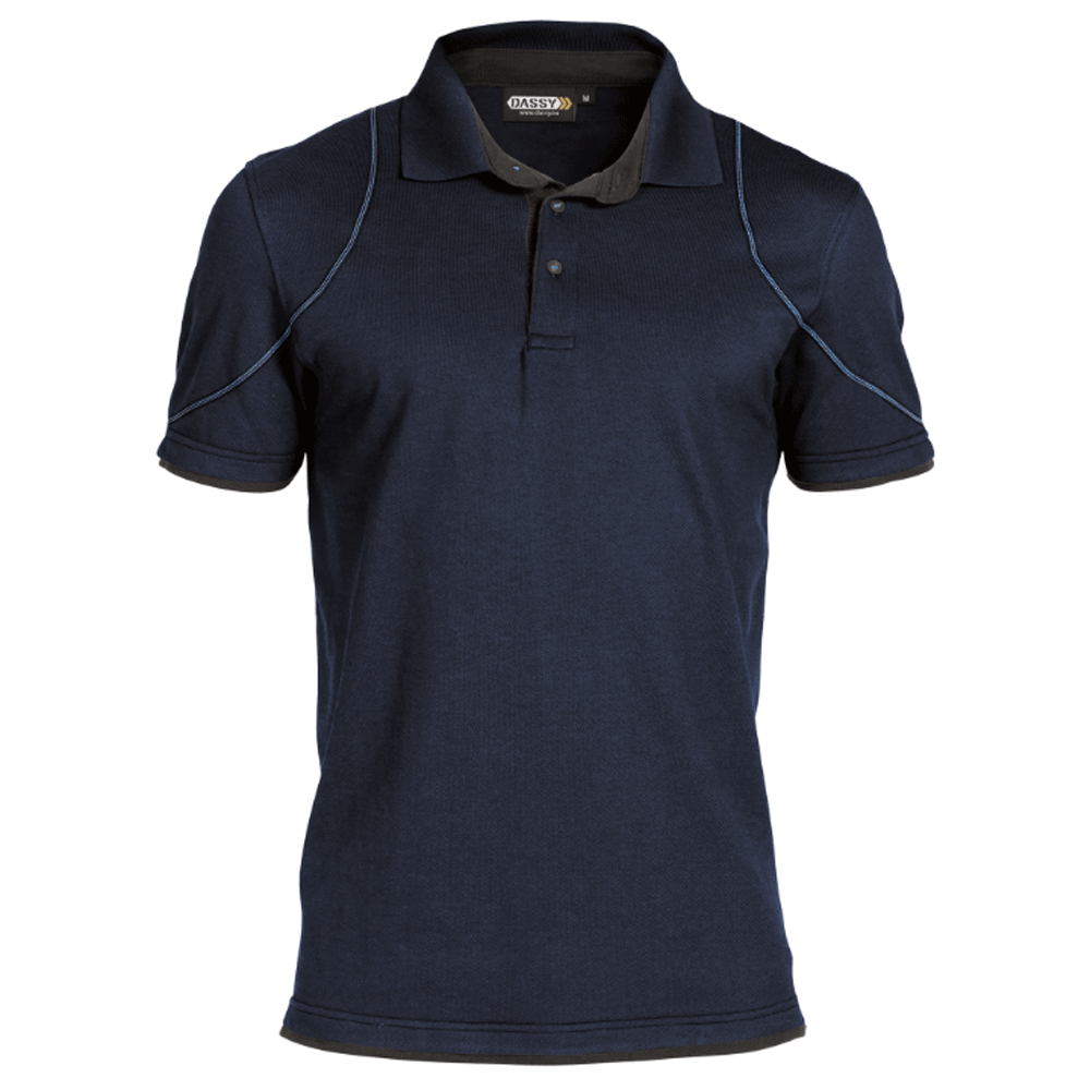 DASSY Orbital 710011 Polo Shirt Various Colours MIDNIGHT BLUE ANTHRACITE GREY