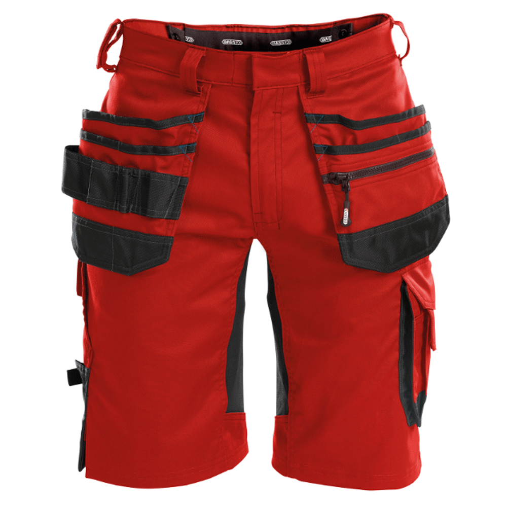 DASSY Trix 250083 Sretch Multi-Pocket Work Shorts Various Colours RED BLACK