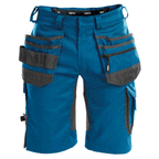 DASSY Trix 250083 Sretch Multi-Pocket Work Shorts Various Colours AZURE BLUE ANTHRACITE GREY