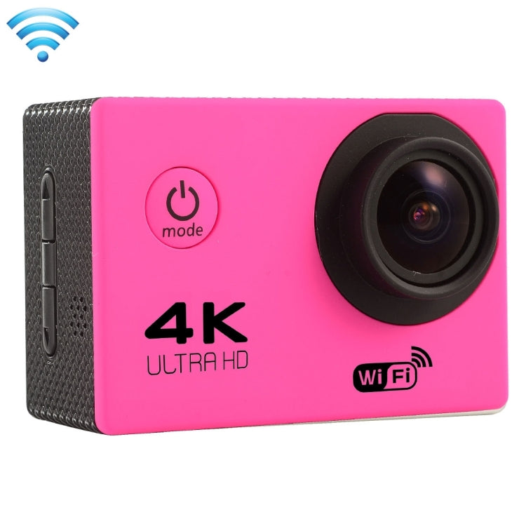 F60 2.0 inch Screen 170 Degrees Wide Angle WiFi Sport Action Camera Camcorder with Waterproof Housing Case, Support 64GB Micro SD Card, F60 (Yellow), F60 (White), F60 (Silver), F60 (Magenta), F60 (Blue), F60 (Gold), F60 (Black) – Waterproof, TPU, 4K F60 (Magenta) Magenta