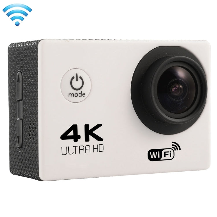 F60 2.0 inch Screen 170 Degrees Wide Angle WiFi Sport Action Camera Camcorder with Waterproof Housing Case, Support 64GB Micro SD Card, F60 (Yellow), F60 (White), F60 (Silver), F60 (Magenta), F60 (Blue), F60 (Gold), F60 (Black) – Waterproof, TPU, 4K F60 (White) White