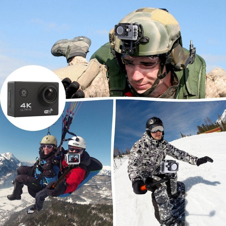 F60 2.0 inch Screen 170 Degrees Wide Angle WiFi Sport Action Camera Camcorder with Waterproof Housing Case, Support 64GB Micro SD Card, F60 (Yellow), F60 (White), F60 (Silver), F60 (Magenta), F60 (Blue), F60 (Gold), F60 (Black) – Waterproof, TPU, 4K