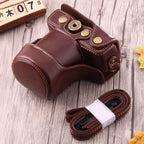 Full Body Camera PU Leather Case Bag with Strap for Canon EOS M10, For EOS M10 For EOS M10 Coffee