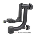 YELANGU Horizontal 360 Degree Gimbal Tripod Head for Home DV and SLR Cameras, YLG0401E – Aluminum Alloy