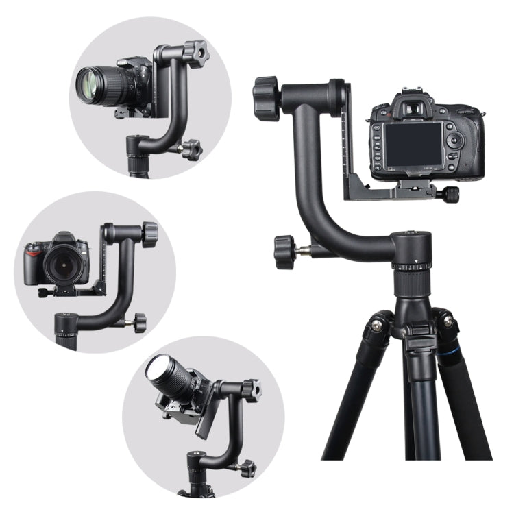 YELANGU Horizontal 360 Degree Gimbal Tripod Head for Home DV and SLR Cameras, YLG0401E – Aluminum Alloy