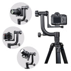 YELANGU Horizontal 360 Degree Gimbal Tripod Head for Home DV and SLR Cameras, YLG0401E – Aluminum Alloy