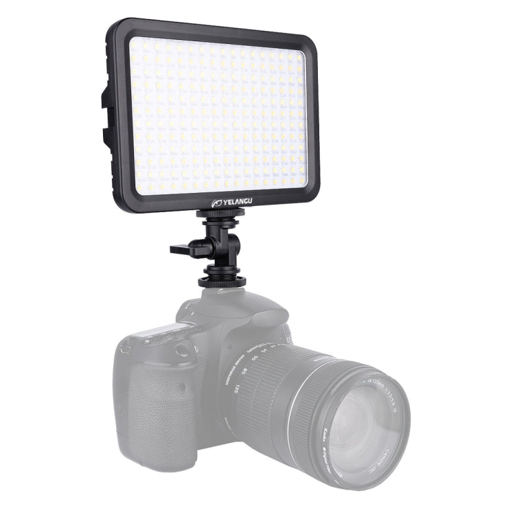 YELANGU YLG0504B 204 LEDs 1000LM 3300-5600K No Polar Dimmable Studio Light Video & Photo Light for Canon, Nikon, DSLR Cameras, 204 LEDs 204 LEDs
