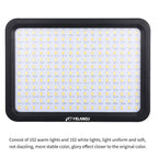 YELANGU YLG0504B 204 LEDs 1000LM 3300-5600K No Polar Dimmable Studio Light Video & Photo Light for Canon, Nikon, DSLR Cameras, 204 LEDs