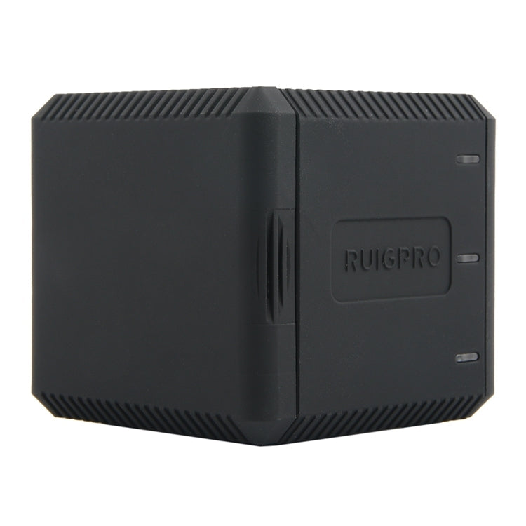 RUIGPRO USB Triple Batteries Housing Charger Box with USB Cable & LED Indicator Light for GoPro HERO6 /5 – Durable Build, Easy to Use
