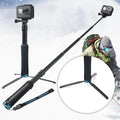 Portable Foldable Tripod Holder Selfie Monopod Stick for GoPro, Insta360, DJI and Other Action Cameras, Length: 23.5-81cm, RUIGPRO – Aluminum Alloy