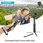 Portable Foldable Tripod Holder Selfie Monopod Stick for GoPro, Insta360, DJI and Other Action Cameras, Length: 23.5-81cm, RUIGPRO – Aluminum Alloy