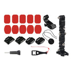 Cycling Helmet Adhesive Multi-Joint Arm Fixed Mount Set with J-Hook Buckle Mount & Screw for GoPro, Insta360, DJI and Other Action Cameras, Cycling Helmet Kit – Durable Build, Easy to Use