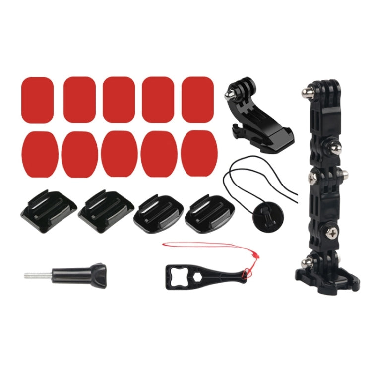 Cycling Helmet Adhesive Multi-Joint Arm Fixed Mount Set with J-Hook Buckle Mount & Screw for GoPro, Insta360, DJI and Other Action Cameras, Cycling Helmet Kit – Durable Build, Easy to Use