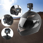 Cycling Helmet Adhesive Multi-Joint Arm Fixed Mount Set with J-Hook Buckle Mount & Screw for GoPro, Insta360, DJI and Other Action Cameras, Cycling Helmet Kit – Durable Build, Easy to Use