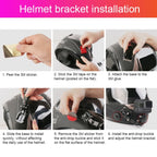 Cycling Helmet Adhesive Multi-Joint Arm Fixed Mount Set with J-Hook Buckle Mount & Screw for GoPro, Insta360, DJI and Other Action Cameras, Cycling Helmet Kit – Durable Build, Easy to Use