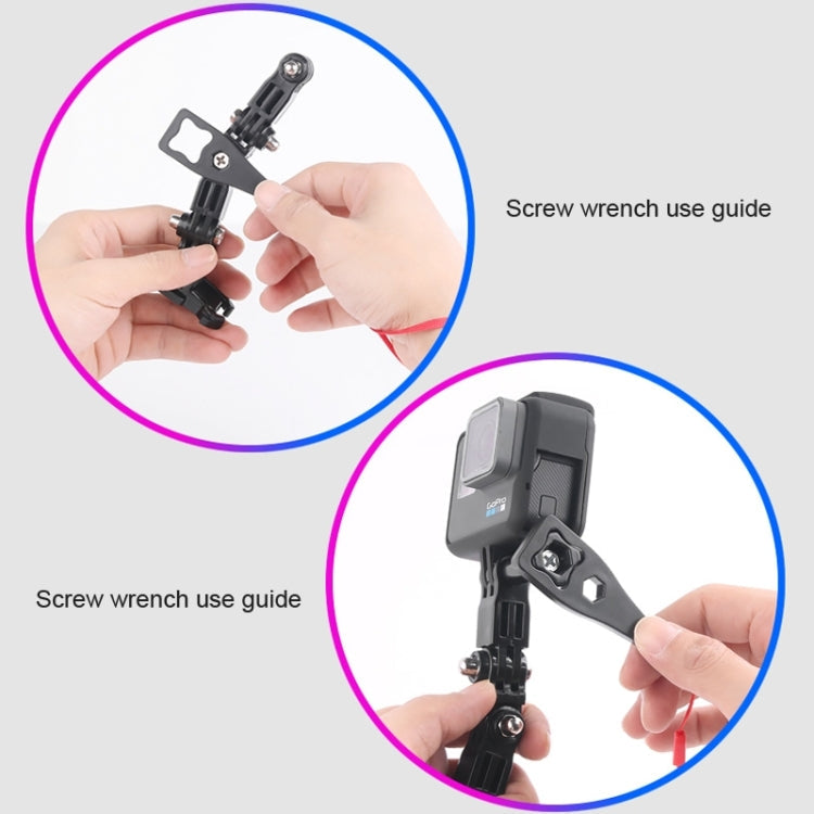 Cycling Helmet Adhesive Multi-Joint Arm Fixed Mount Set with J-Hook Buckle Mount & Screw for GoPro, Insta360, DJI and Other Action Cameras, Cycling Helmet Kit – Durable Build, Easy to Use