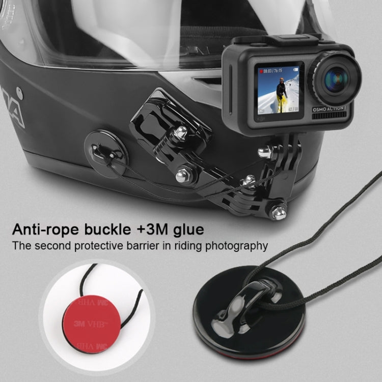 Cycling Helmet Adhesive Multi-Joint Arm Fixed Mount Set with J-Hook Buckle Mount & Screw for GoPro, Insta360, DJI and Other Action Cameras, Cycling Helmet Kit – Durable Build, Easy to Use