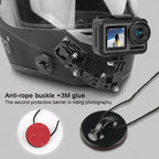 Cycling Helmet Adhesive Multi-Joint Arm Fixed Mount Set with J-Hook Buckle Mount & Screw for GoPro, Insta360, DJI and Other Action Cameras, Cycling Helmet Kit – Durable Build, Easy to Use