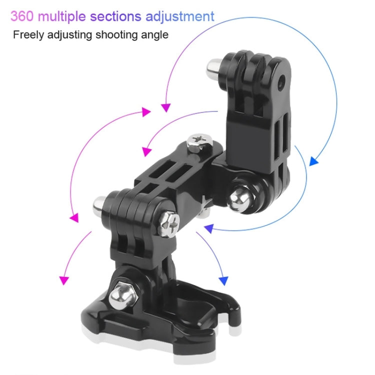 Cycling Helmet Adhesive Multi-Joint Arm Fixed Mount Set with J-Hook Buckle Mount & Adapter & Screw for GoPro, Insta360, DJI and Other Action Cameras, Cycling Helmet Kit with Adapter – Durable Build, Easy to Use