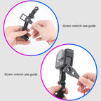 Cycling Helmet Adhesive Multi-Joint Arm Fixed Mount Set with J-Hook Buckle Mount & Adapter & Screw for GoPro, Insta360, DJI and Other Action Cameras, Cycling Helmet Kit with Adapter – Durable Build, Easy to Use