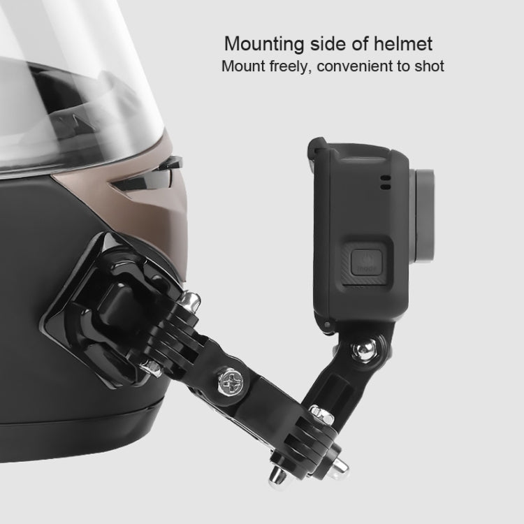 Cycling Helmet Adhesive Multi-Joint Arm Fixed Mount Set with J-Hook Buckle Mount & Adapter & Screw for GoPro, Insta360, DJI and Other Action Cameras, Cycling Helmet Kit with Adapter – Durable Build, Easy to Use