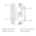 YONGNUO YN35MM F2N 1:2 AF/MF Wide-Angle Fixed/Prime Auto Focus Lens for Nikon DSLR Cameras, YN35mm F2N – Durable Build, Easy to Use
