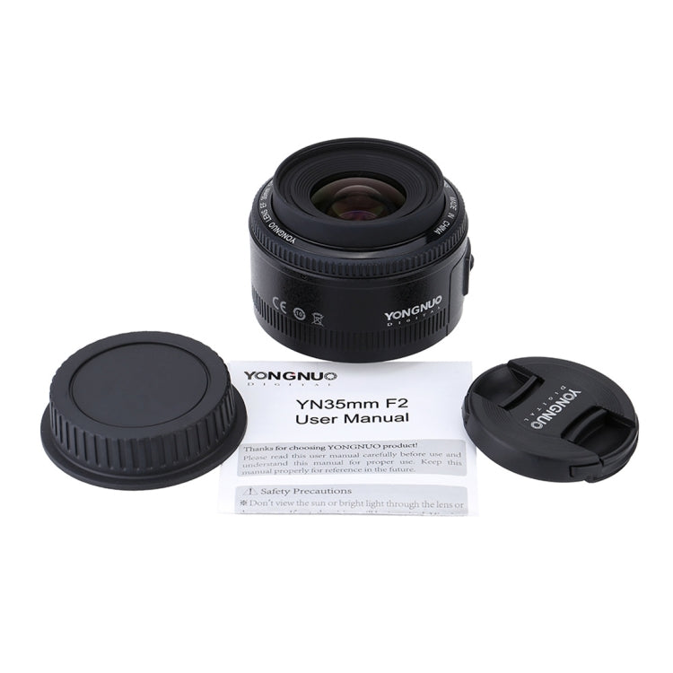 YONGNUO YN35MM F2N 1:2 AF/MF Wide-Angle Fixed/Prime Auto Focus Lens for Nikon DSLR Cameras, YN35mm F2N – Durable Build, Easy to Use