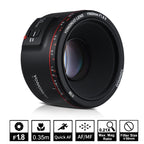 YONGNUO YN50MM F1.8C II F1.8 Auto Focus Lens for Canon EF Mount New Lens, YN50mm F1.8C II